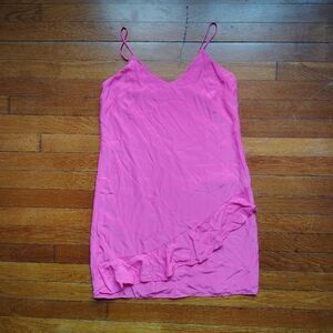 Alice & Trixie Hot Pink Silk Strapless Mini Dress Made in NYC USA Extra Small XS